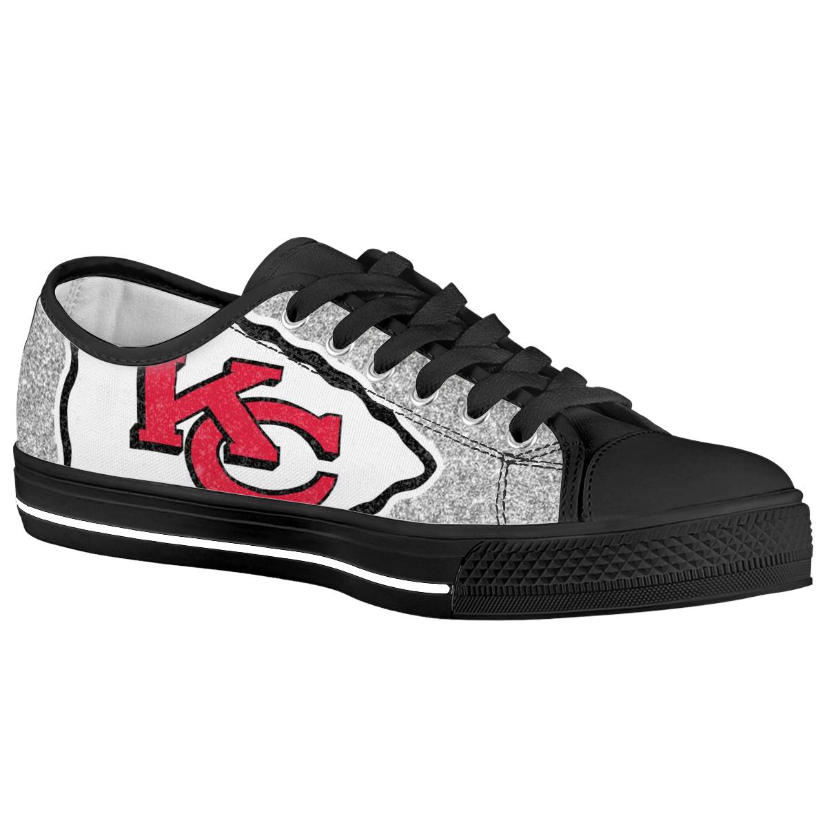 Women's Kansas City Chiefs Low Top Canvas Sneakers 009